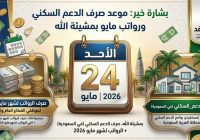 بشارة خير: موعد صرف الدعم السكني ورواتب شهر مايو 2026 في السعودية