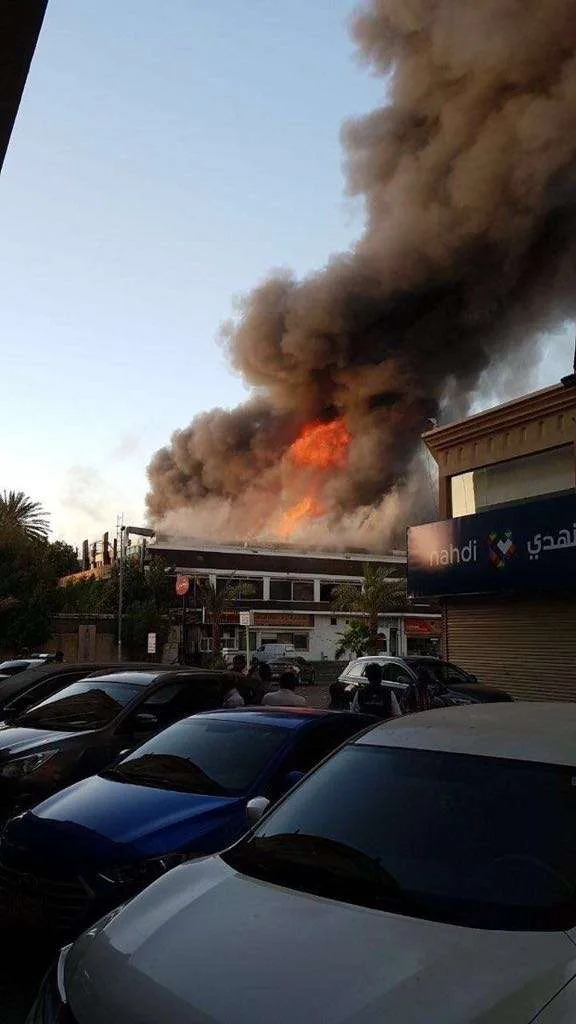 صور حريق جده اليوم الأحد 13 شعبان 1439هـ في مركز حماده | alyemenalghad.news