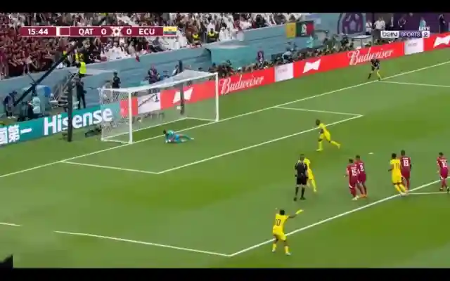 اهداف مباراة قطر والاكوادور الهدف الأول قطر ضد الأكوادور 0:2 الشوط الأول