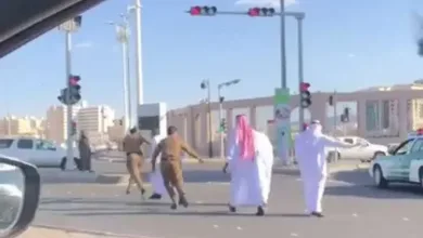 ضرب عسكري في الحرم في المدينة والقبض عليه