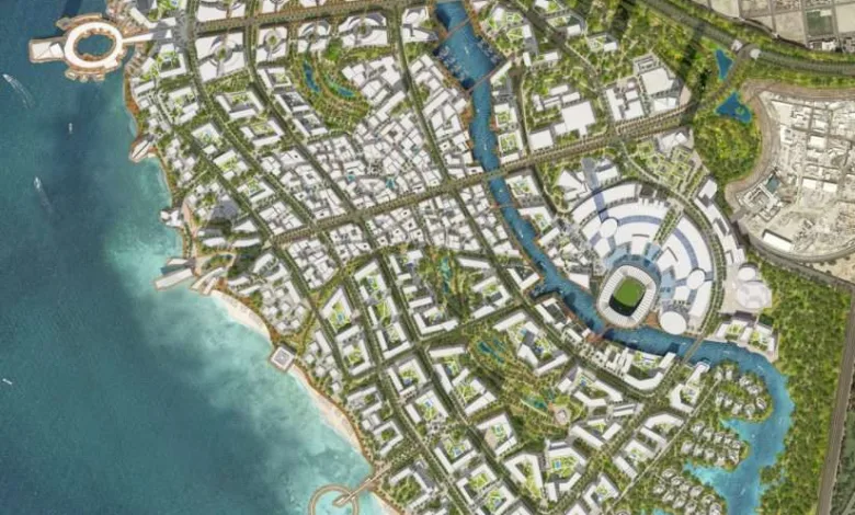 مشروع داون تاون جده بإشراف هشام ملائكة 1 Jeddah waterfront masterplan 824x1024 1