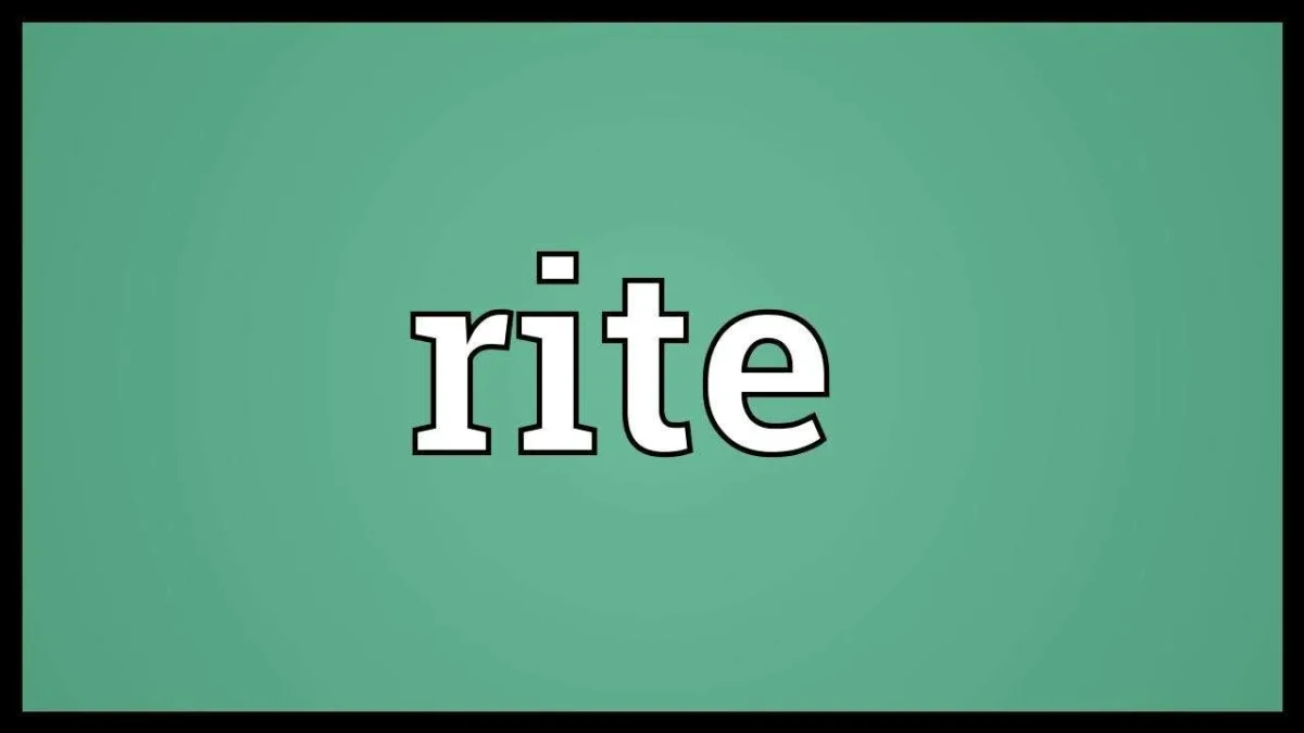معنى كلمة the rite في اللغة العربية وماهو اصل هذه الكلمة | alyemenalghad.news