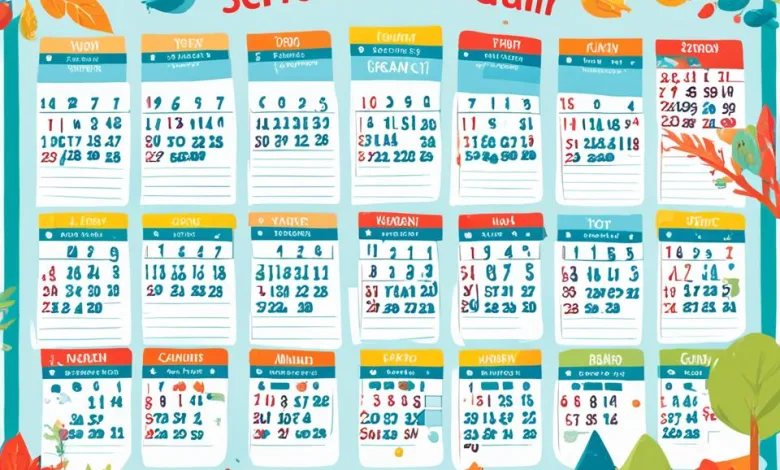 رزنامة العطل المدرسية 2024 تواريخ هامة للطلاب موعد العط 1 رزنامة العطل المدرسية