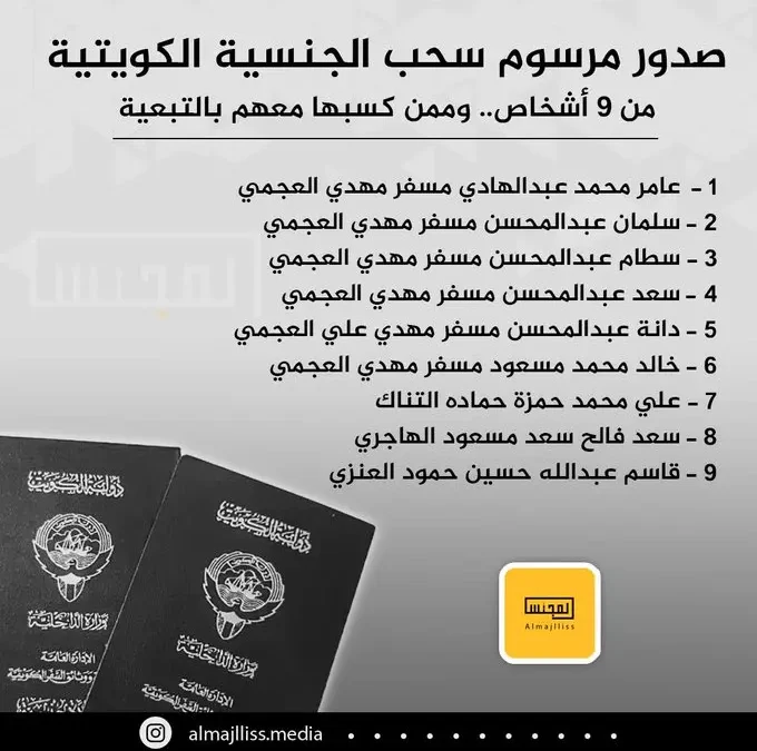 الكويت : سحب الجنسية من 9 أشخاص من هم الفنان داود حسين ليس من منههم | alyemenalghad.news