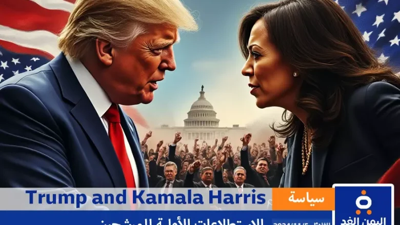 alyemenalghad.com Trump and Kamala Harris | Trump and Kamala Harris نتائج التصويت الأولي لـ ترامب وكذلك هاريس في الإنتخابات الأمريكية 2024