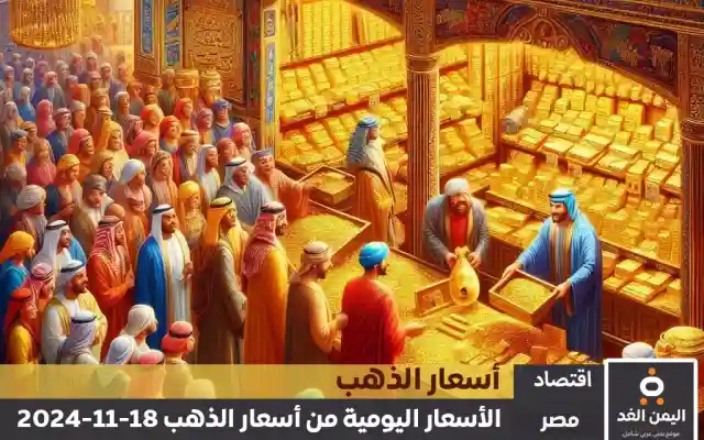 أسعار الذهب في مصر 18-11-2024 من سعر الجرام الذهب عيار 21 اليوم