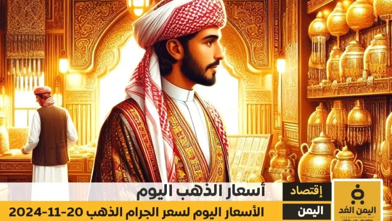 أسعار الذهب في اليمن 20-11-2024 سعر الجرام عيار 21 في صنعاء وعدن