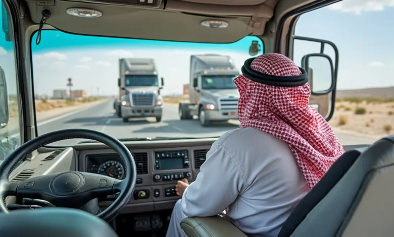 شاحنات أجنبية مخالفة