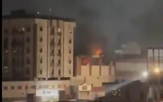حريق في المركز الليبي في العاصمة اليمنية صنعاء