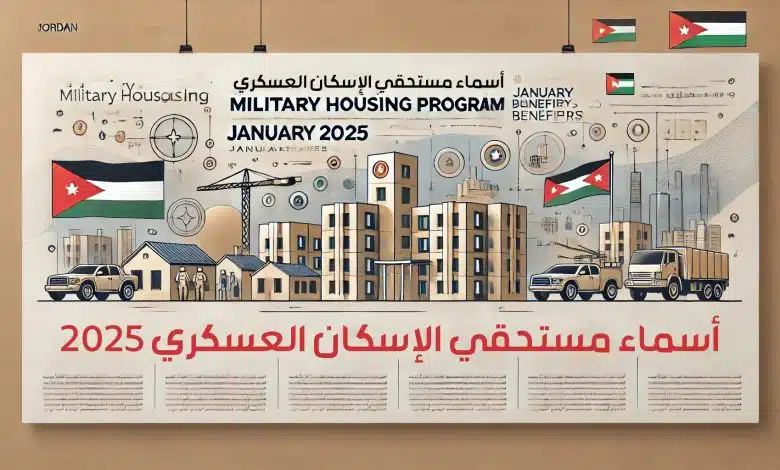 أسماء مستحقي الإسكان العسكري لشهر يناير 2025 في الأردن 1 أسماء مستحقي الإسكان العسكري