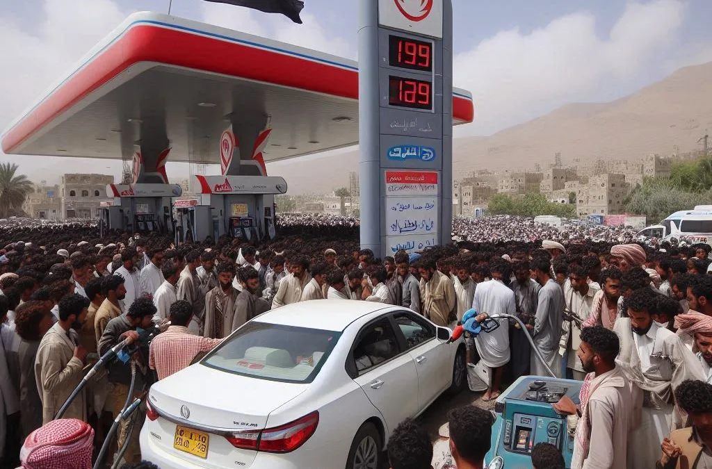 غارات إسرائيلية على الحديدة وصنعاء تسبب في إرتفاع سعر النفط في صنعاء 11-1-2025 وحالة من التزاحم | alyemenalghad.news