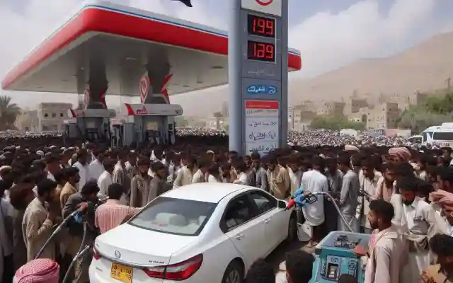 غارات إسرائيلية على الحديدة وصنعاء تسبب في إرتفاع سعر النفط في صنعاء 11-1-2025 وحالة من التزاحم