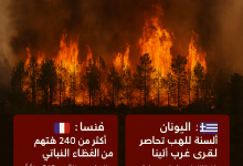 حرائق غابات في جنوب فرنسا واليونان