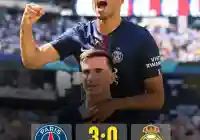 نتيجة مباراة باريس سان جيرمان وريال مدريد الشوط الأول 3:0 شوط مرعب