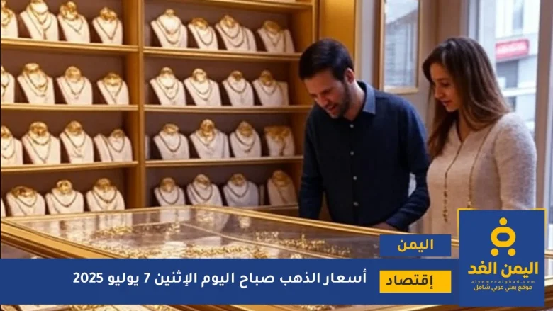 أسعار الذهب في اليمن 7 يوليو 2025
