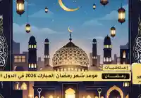 رمضان 2026 مواعيد بداية الشهر الفضيل في الدول العربية